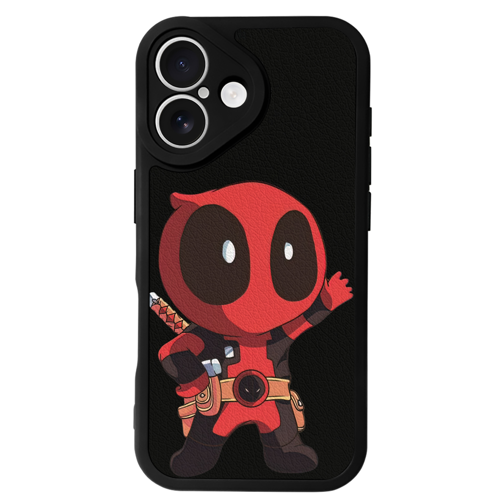 （画像用） Deadpool デッドプール 【iPhone 16シリーズ対応】シリコンスマホケース（レザー調） 材質：シリコン